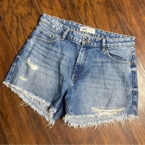 Zara Distressed Denim Jean Shorts